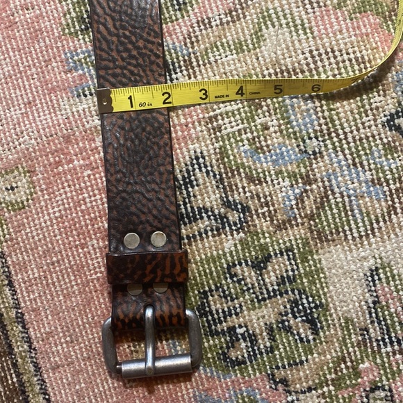 MENS BRAVE RAW Salvage Leather Belt! SIZE 36, 46” long🔥 - Picture 6 of 11
